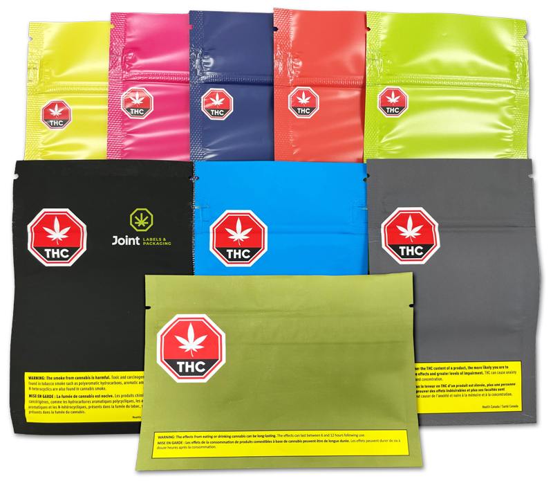 Colourful cannabis pouches for growers of all sizes.